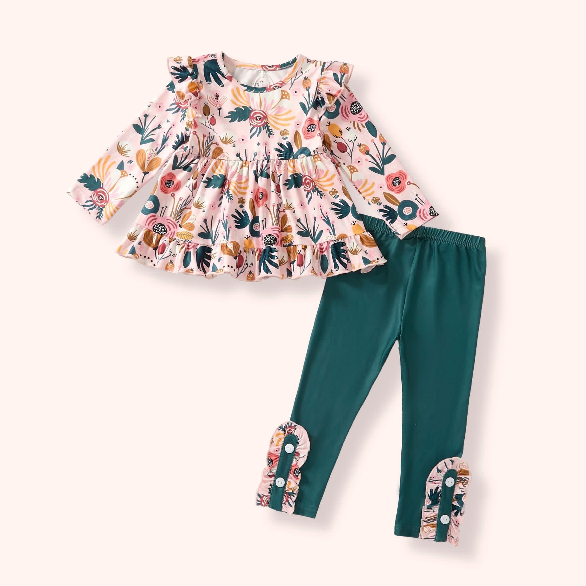 Cozy Botanicals- Pants Set - 10/12