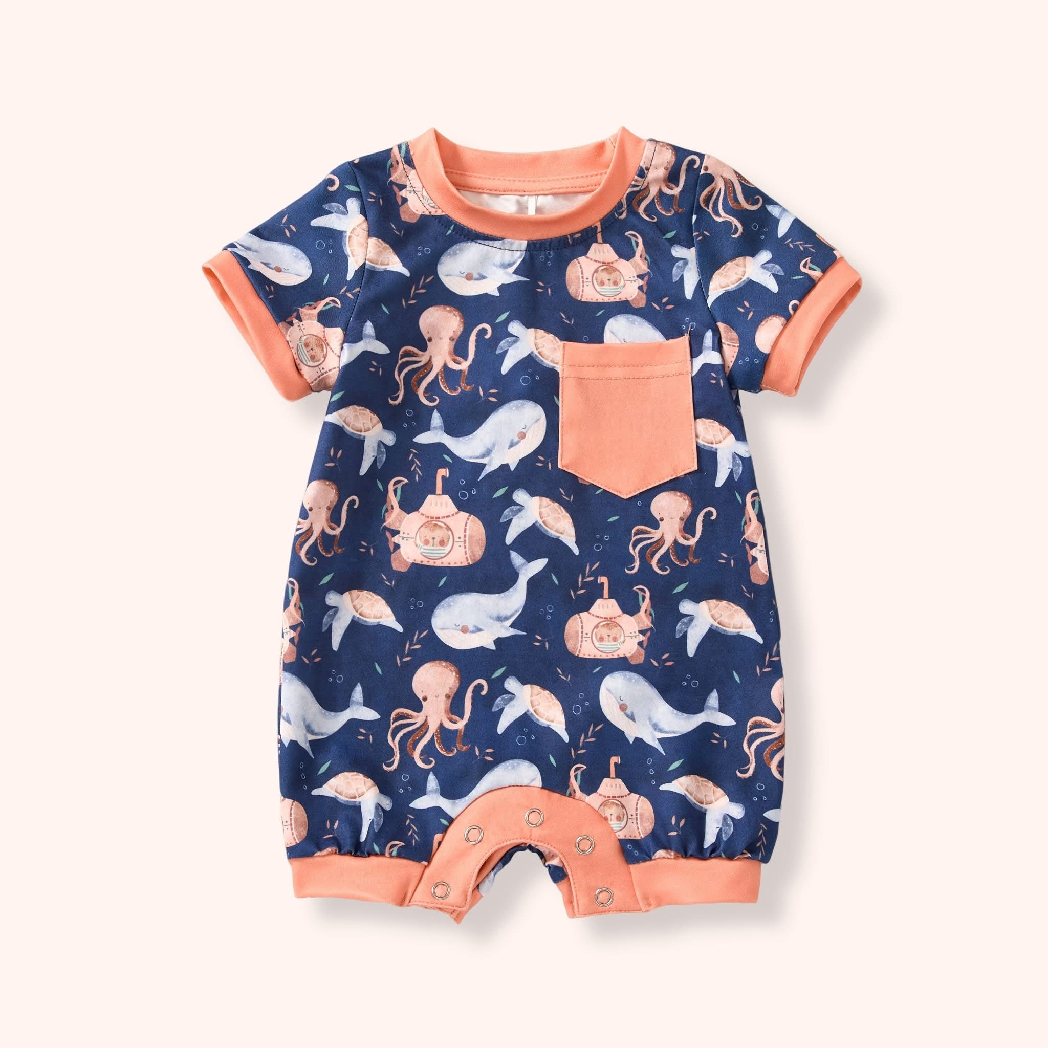Ocean Explorers - Boy Romper - 6-9 months